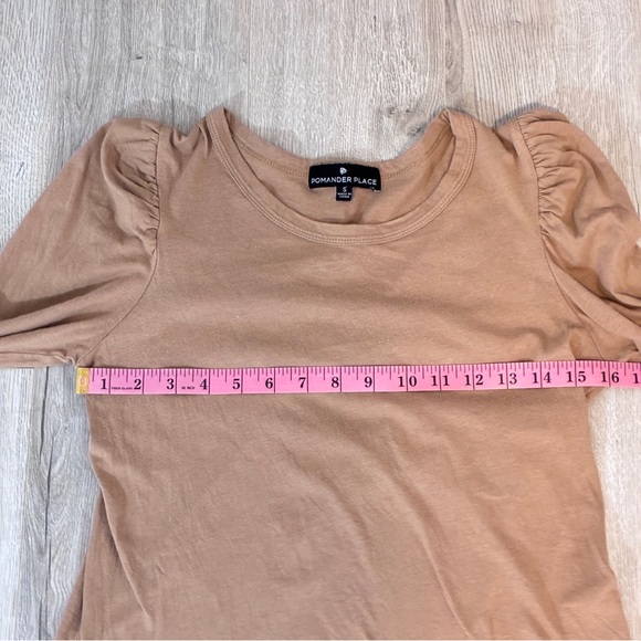 Tuckernuck Pomander Place Tan Vesty Puff Sleeve Top Small - Picture 12 of 13